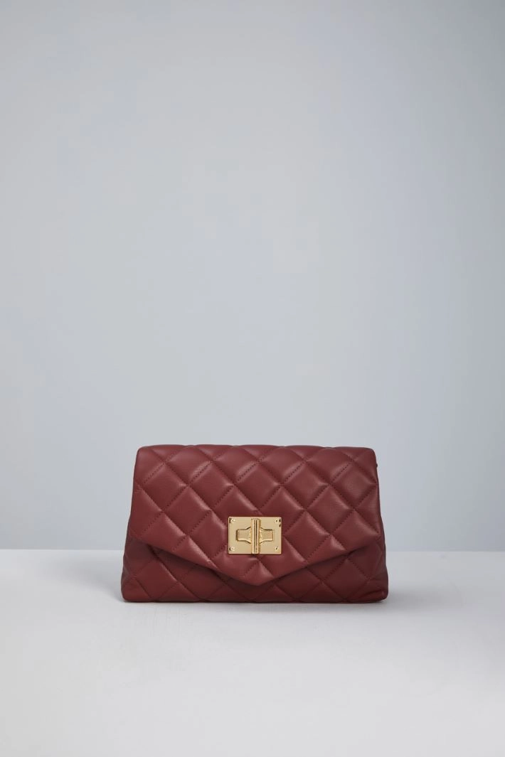 Padded crossbody bag - BORDEAUX GOLD