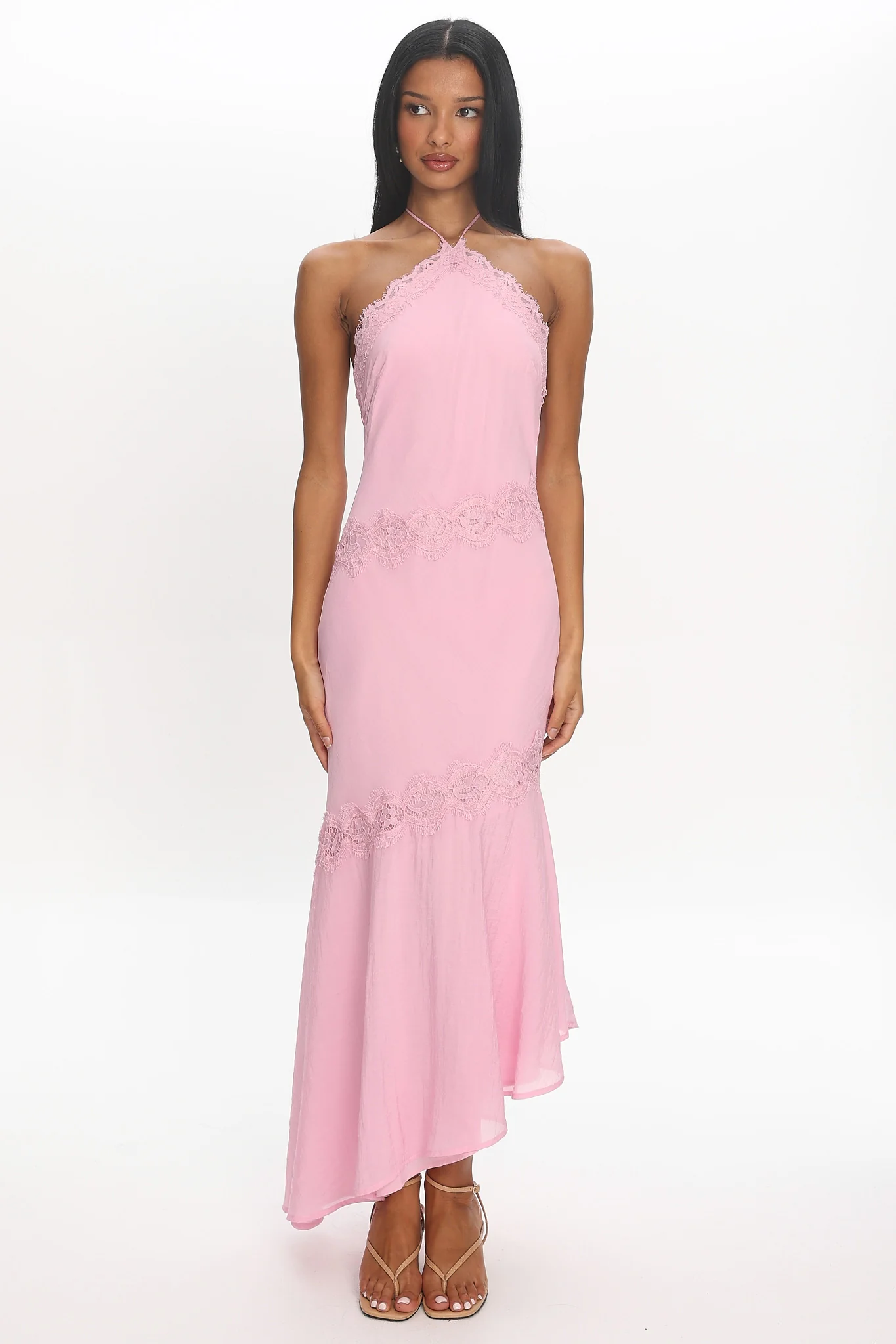 Zerina Halter Maxi Dress Pink