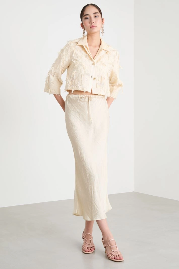 Twill skirt - IVORY