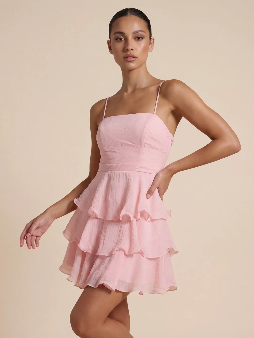 Layered Ruffle Mini Dress
