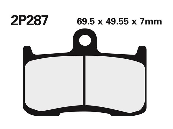 Nissin road/Off-Road sintered metal brake pads - 2P-287STRef: Ni00074A / 1036733