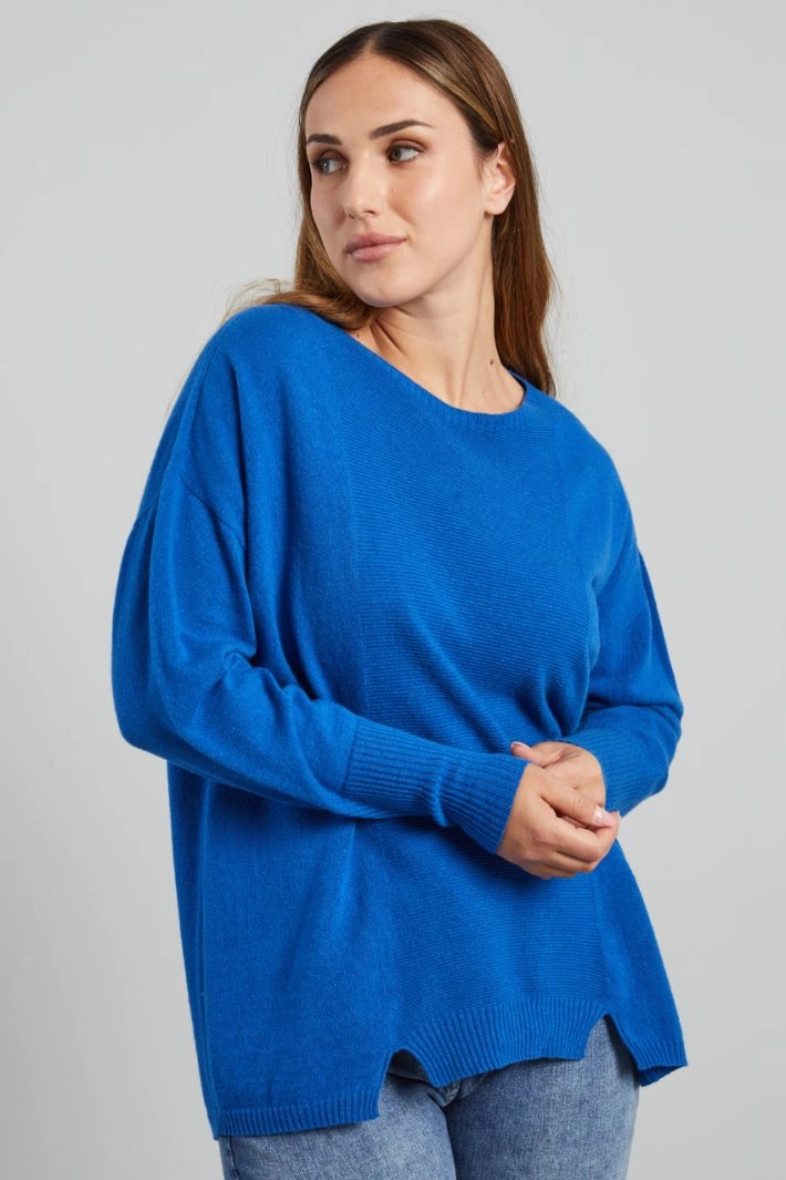 Sweater with micro slits - BLUETTE