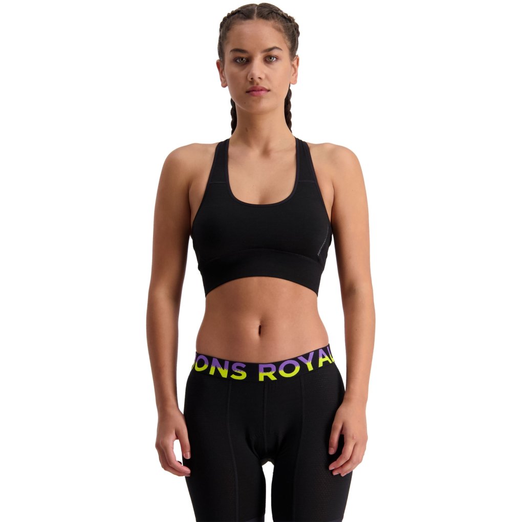 Mons Royale Stratos Merino Shift Sports Bra Women - black