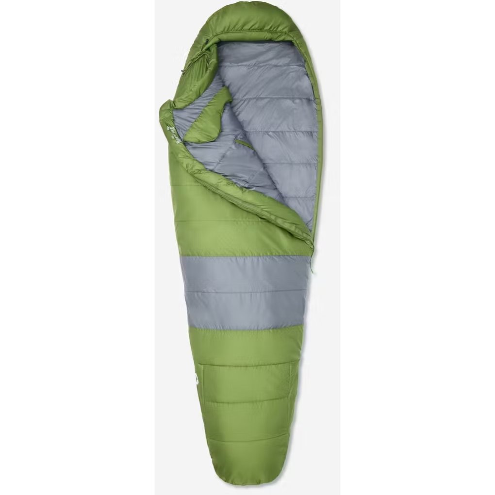 Marmot Trestles Elite Eco 30 Long Synthetic Sleeping Bag - Zip left - foliage/steel onyx