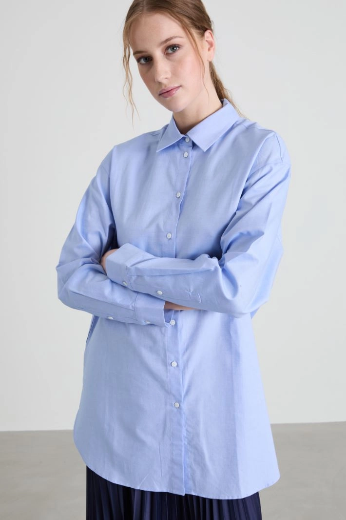 Oversize printed shirt - PALE BLUE