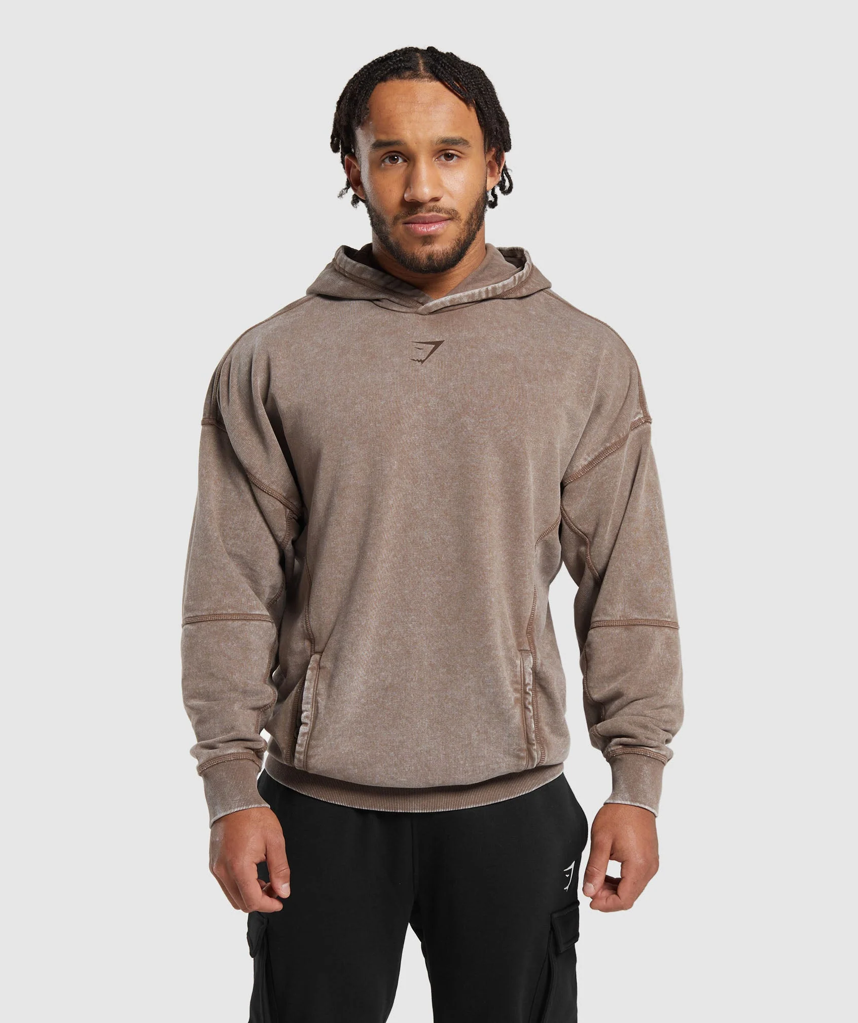 Heritage Washed Hoodie Penny Brown