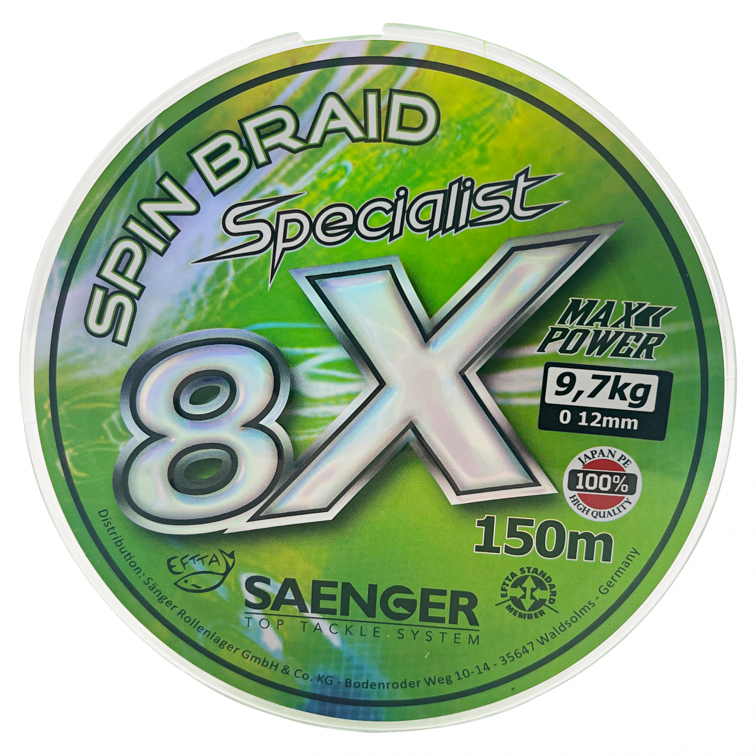 Sänger Fishing line Spin Braid Specialist 8x (chartreuse\/fluo green)