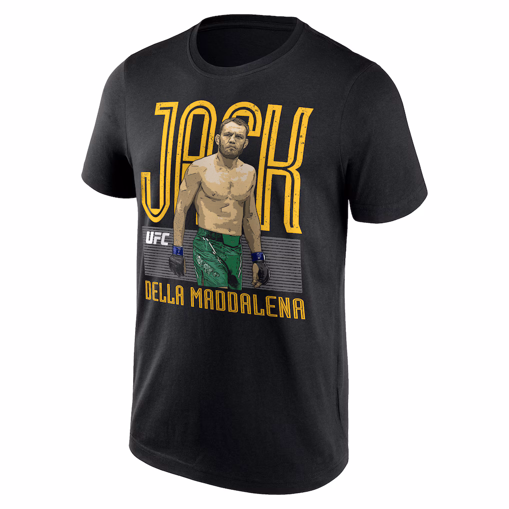 UFC Jack Della Maddalena Fighter Name T-Shirt - Black - Mens
