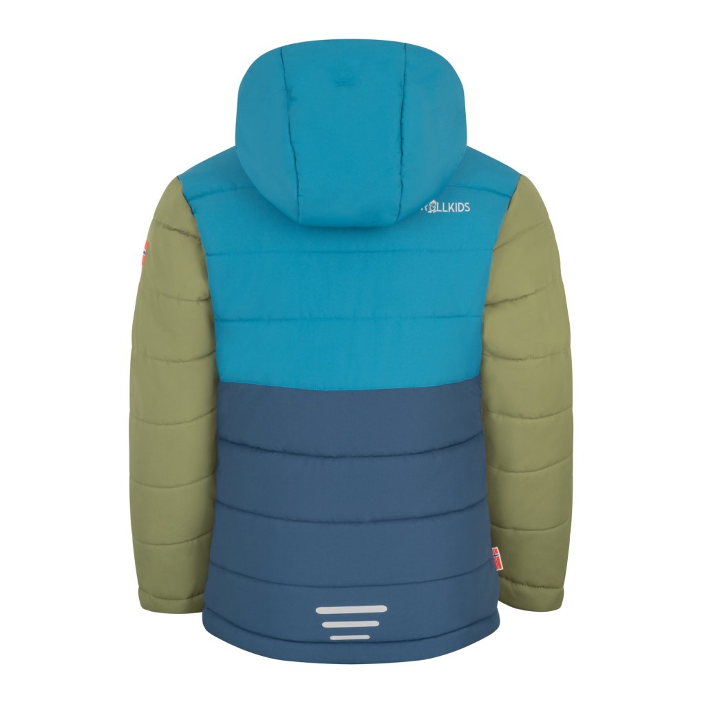 Trollkids Hemsedal XT Snow Jacket Kids - Dark Marine/Mystic Blue/Pine Green