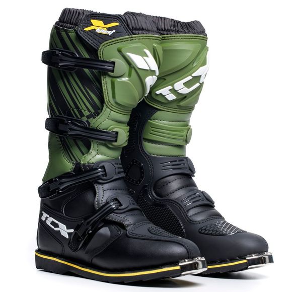 Bottes cross TCX Boots X-BLAST - BLACK GREEN YELLOW 2023 - Noir / VertRef : OX0356