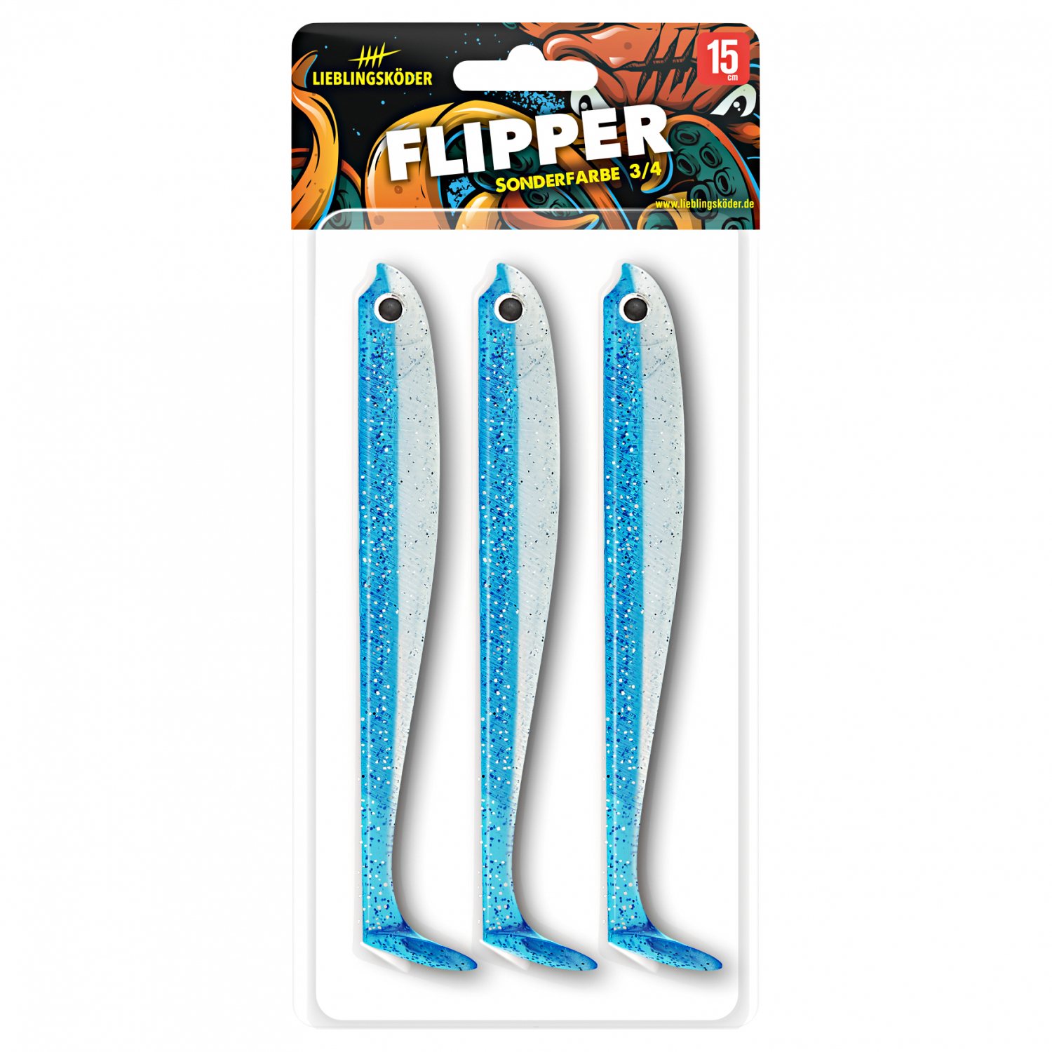 Lieblingsköder Shad Pike Bait (15 cm, Flipper)