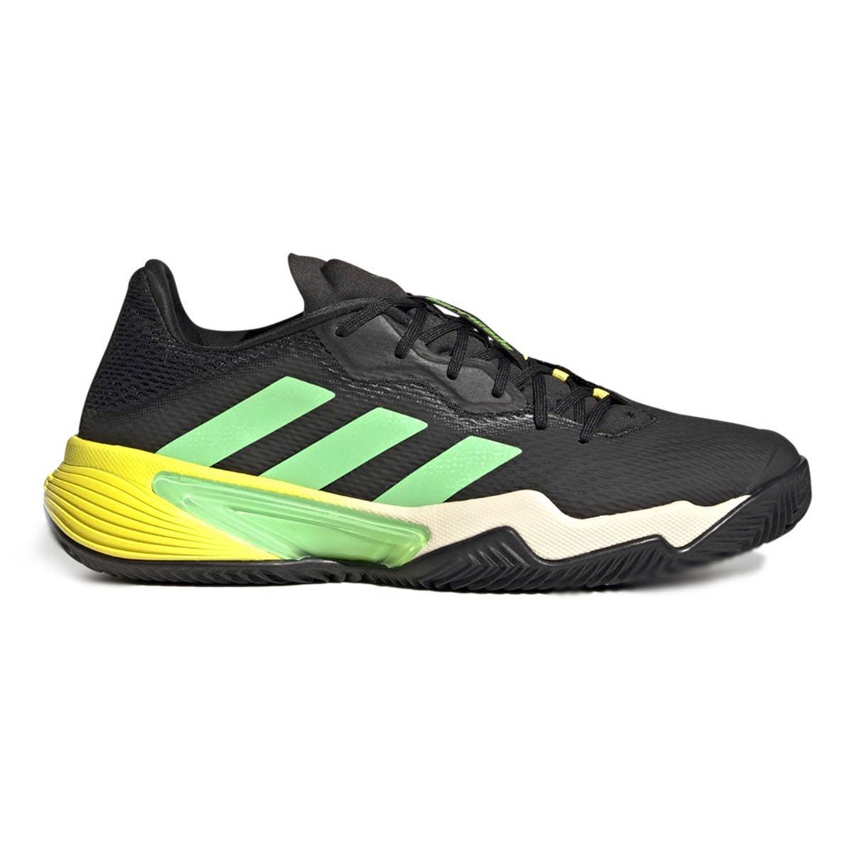 BLACK AND GREEN ADIDAS BARRICADE CLAY GY1435