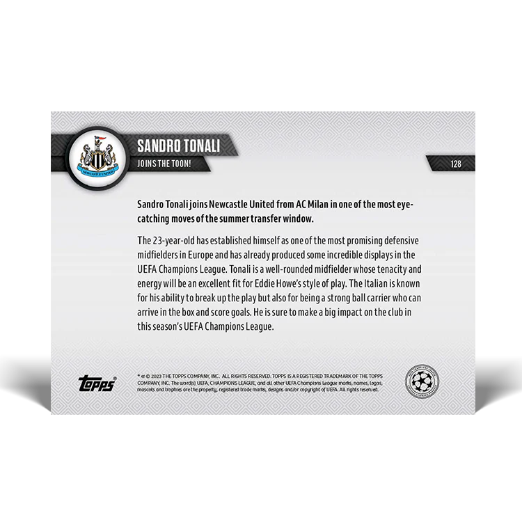 Topps UK - Joins the Toon! - UCL TOPPS NOW® Card #128