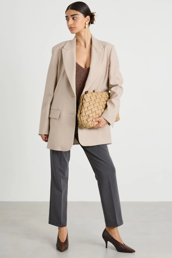 Straight-fit blazer - LIGHT DOVE GREY