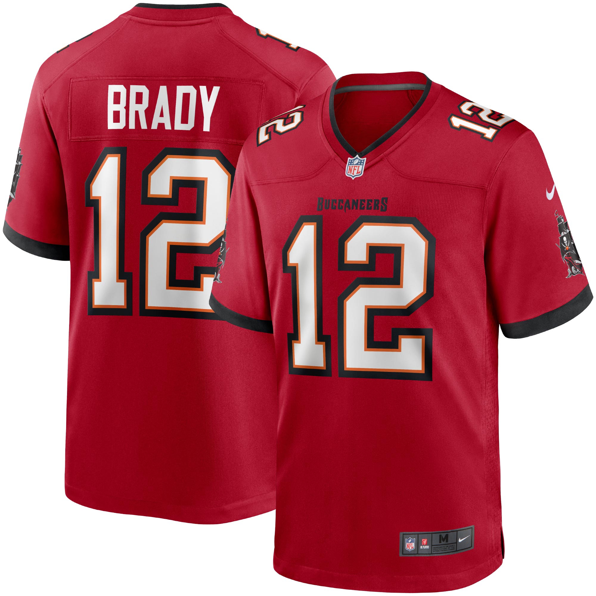 Tom Brady #12 Tampa Bay Buccaneers Nike Game NFL Football Jersey Red
