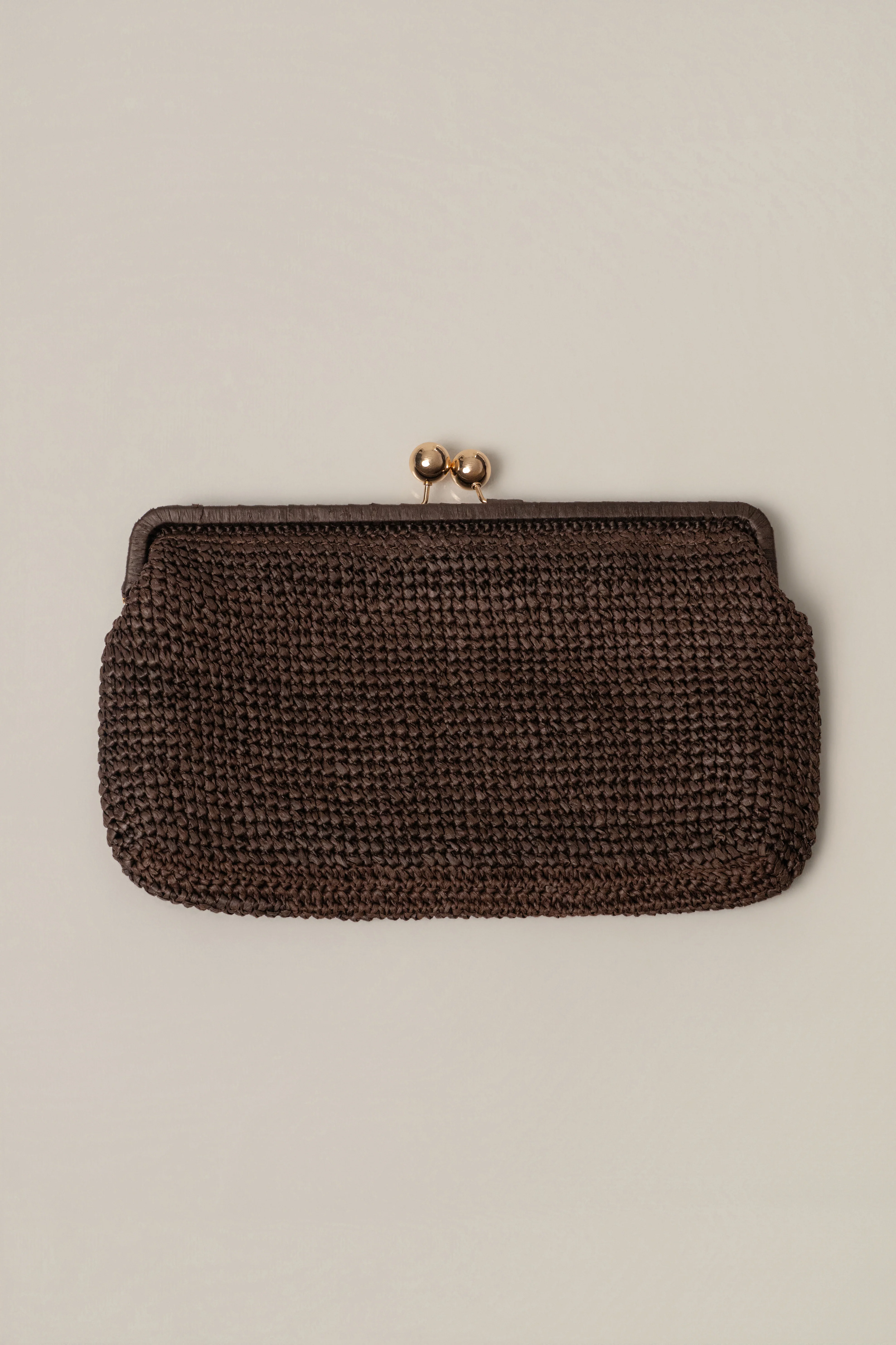 Chocolate Sunkissed Clasp Clutch