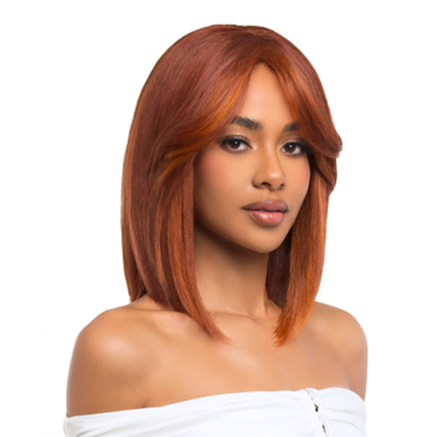 Bobbi Boss Wig Skintop with Curtain Bangs M1103 Makenna