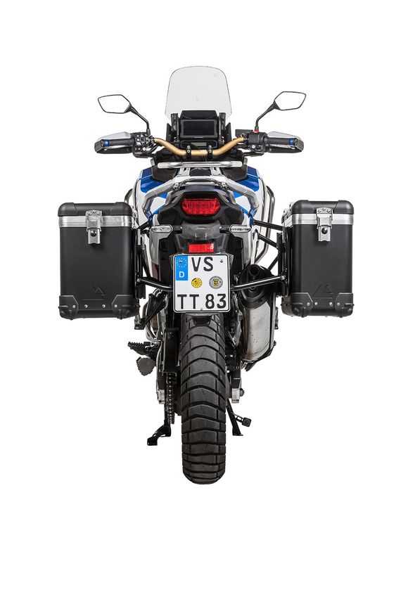 Touratech ZEGA Pro 31/38 suitcase - Black support included - Black anodizedRef: Trt01124A / 01-403-6782-0