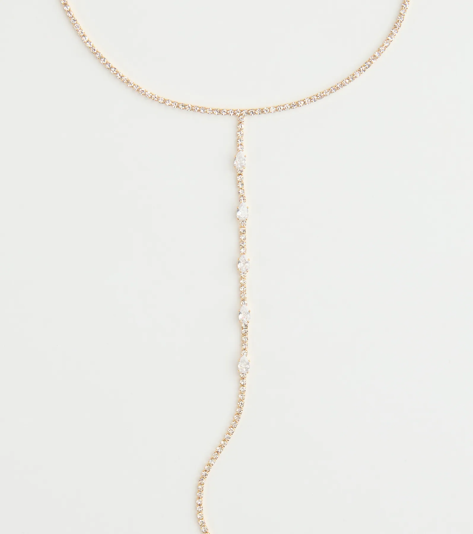 Glam Allure Cubic Zirconia Long Lariat Necklace