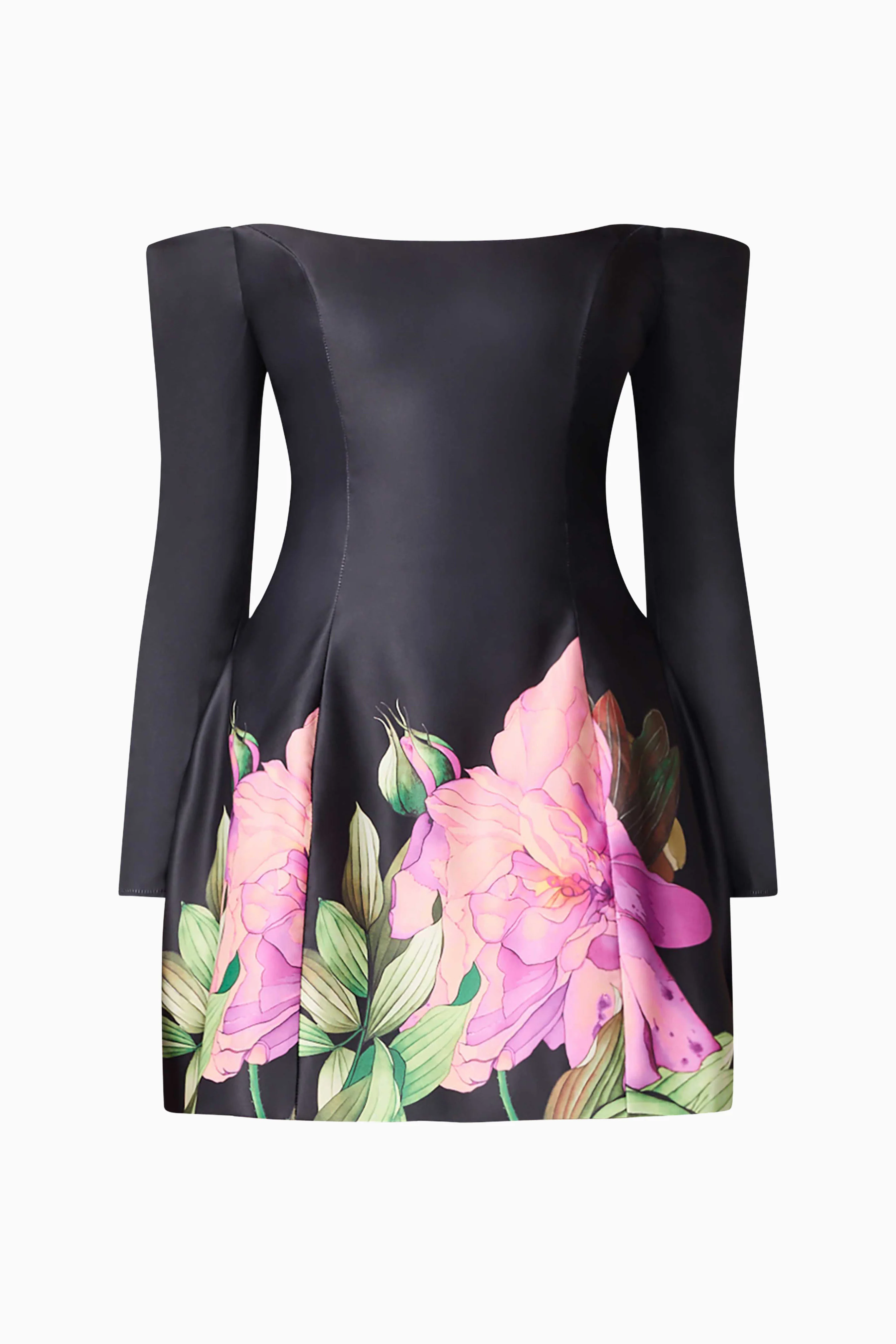 Azelie Off The Shoulder Mini Dress in Black