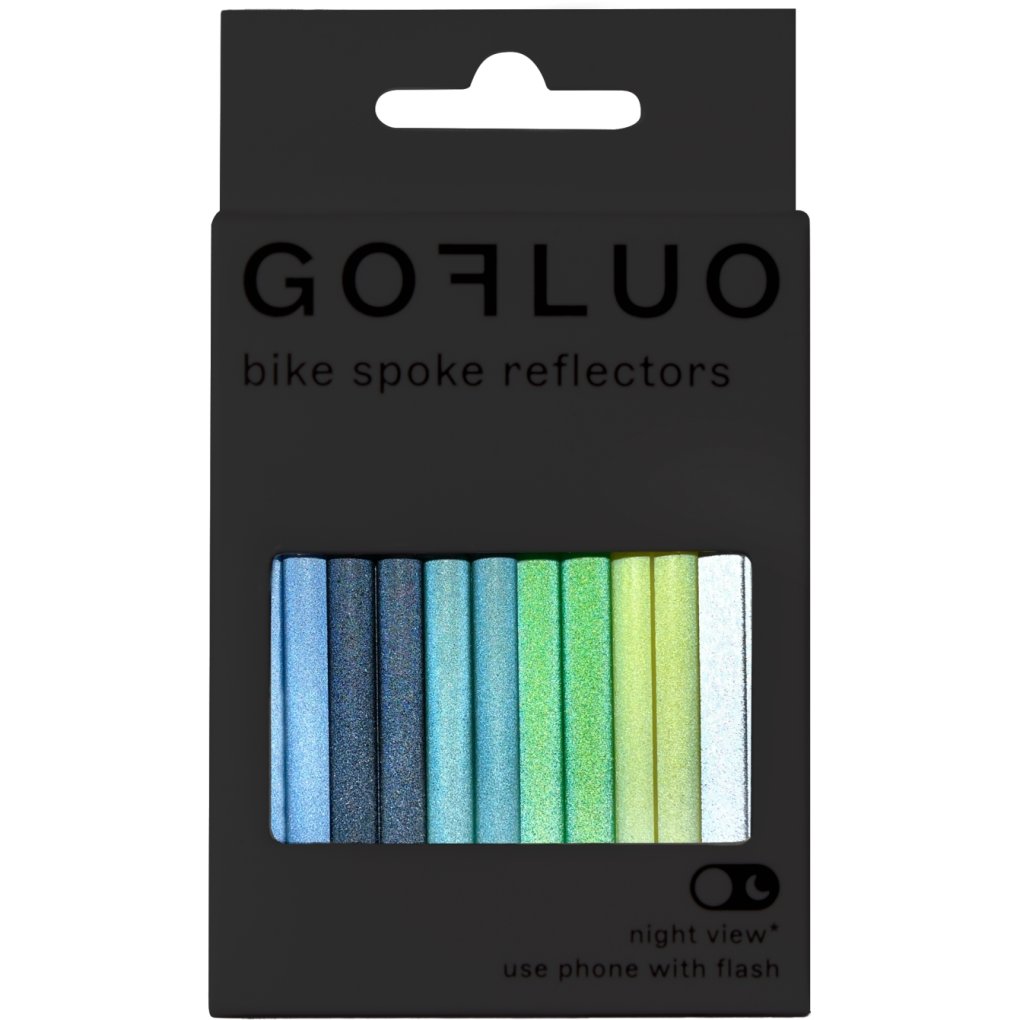 Gofluo Casper Spoke Reflectors - Multi Green Reflective