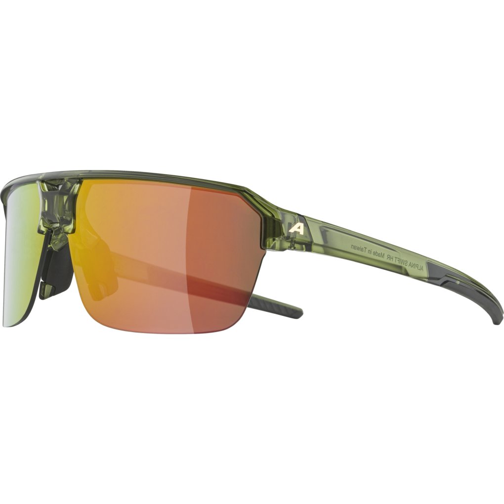 Alpina Swift HR Glasses - green-transparent gloss/mirror gold