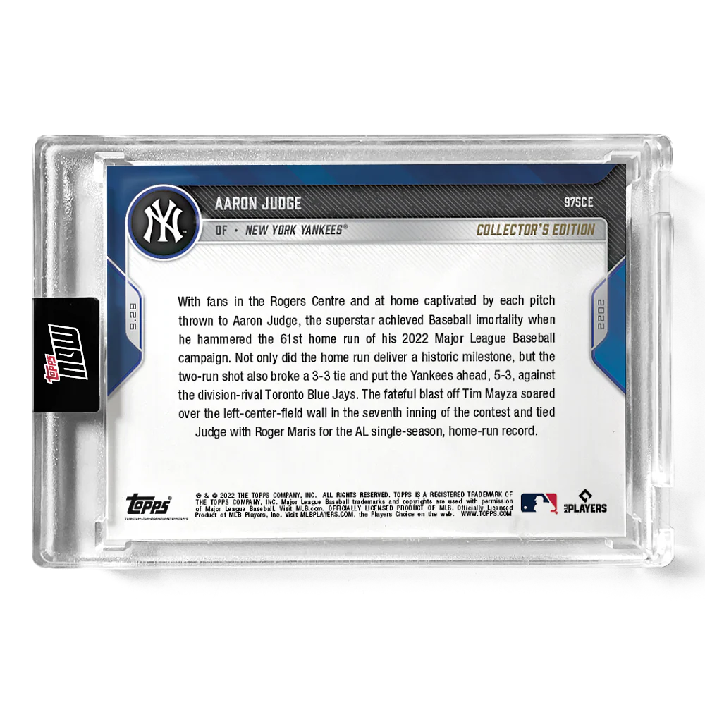 Aaron Judge - 2022 MLB TOPPS NOW® Card 975 - Collector's Edition # to 61