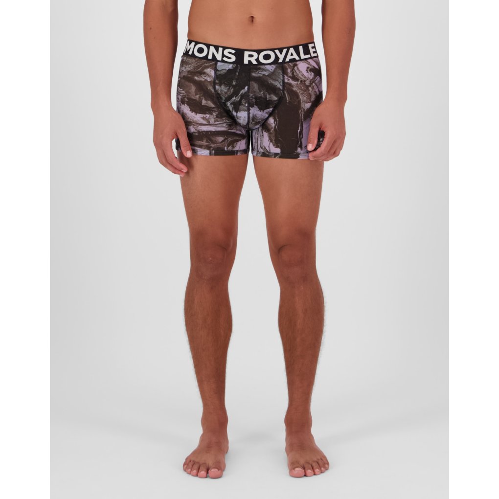 Mons Royale Hold 'em Shorty Merino Boxer Men - rock camo