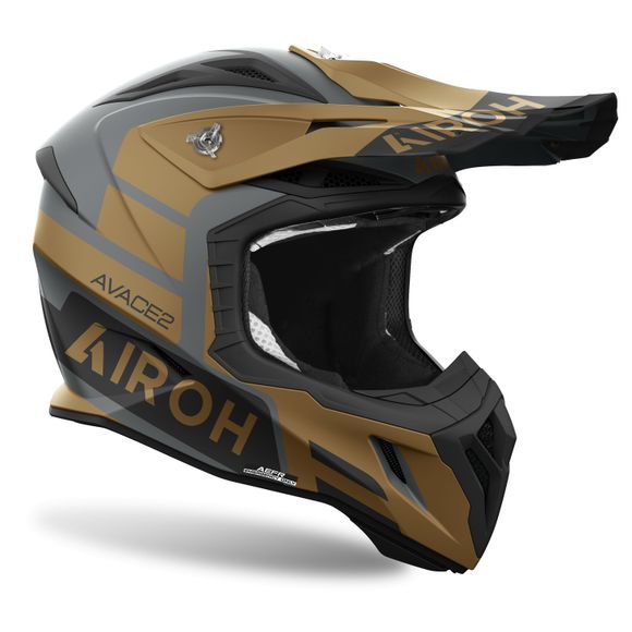 Airoh AVIATOR ACE 2 cross helmet - SAKE 2024 - Yellow / GreyRef: AR1343