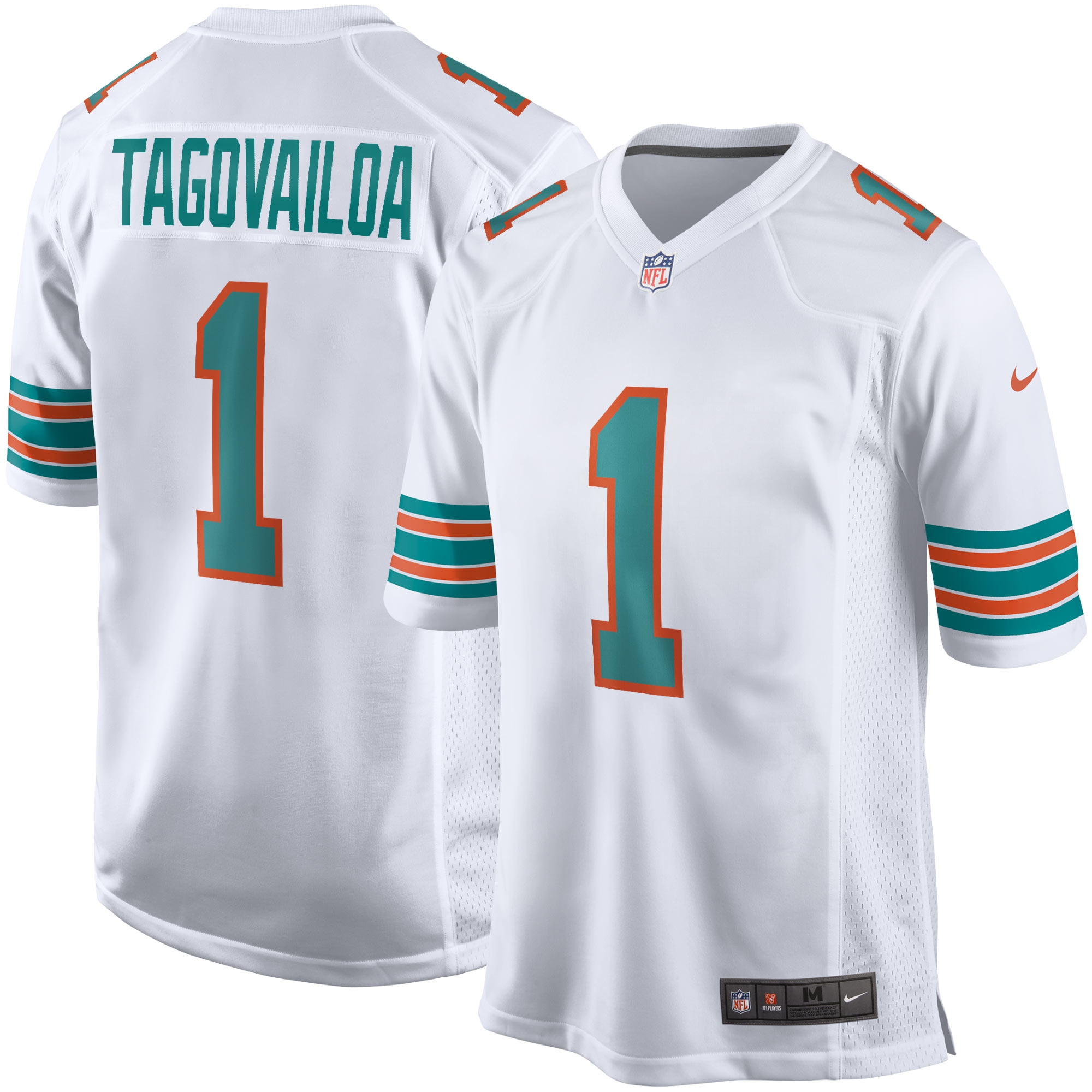 Tua Tagovailoa #1 Miami Dolphins Classic Nike Game NFL Jersey White