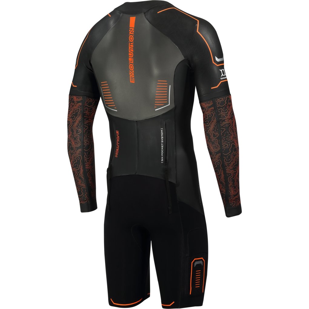 Zone3 Evolution Swimrun Wetsuit Men - black/orange/gunmetal