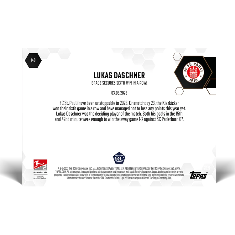 Topps UK - Brace secures sixth win in a row! - Bundesliga TOPPS NOW® Card #148