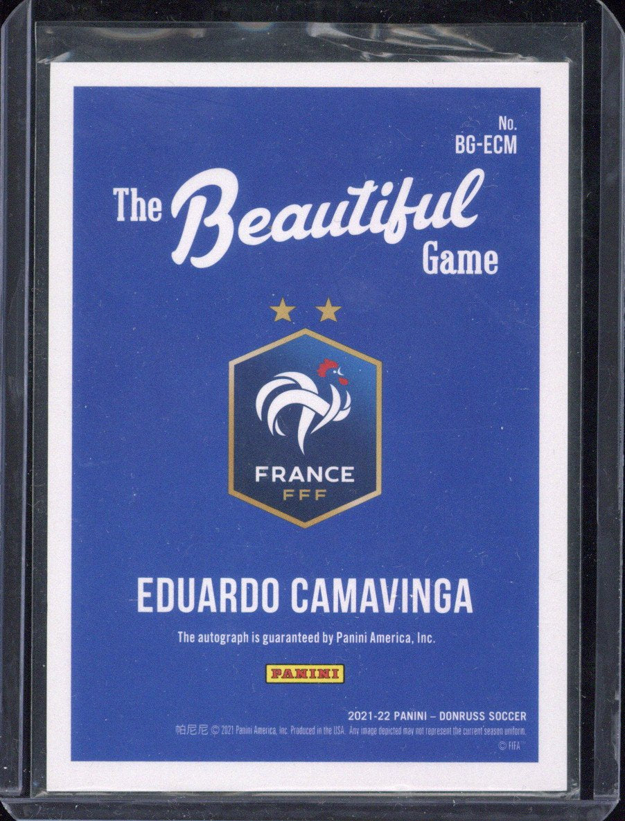 2021/22 Panini Donruss Road to FIFA WORLD CUP QATAR 2022 Eduardo Camavinga Autograph BG-ECM
