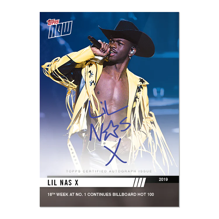 On-Card Auto # to 49 - Lil Nas X - Entertainment TOPPS NOW® Card ENT1C