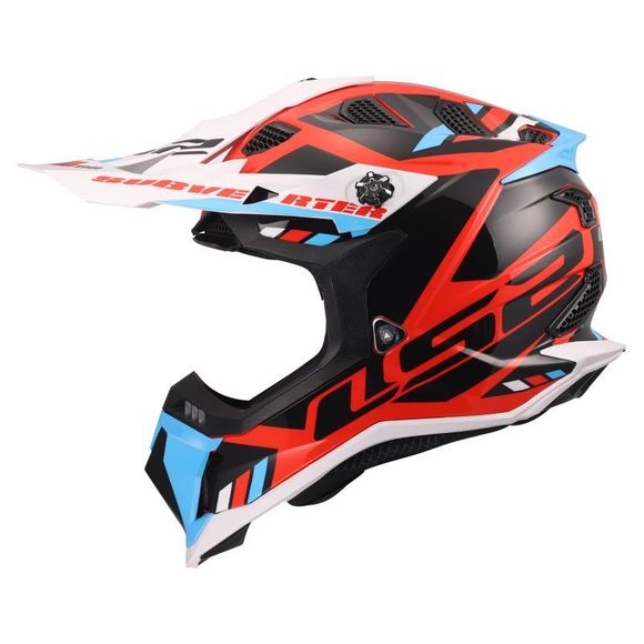 LS2 MX700 cross helmet - SUBVERTER EVO II - STOMP 2026 - White / RedRef: LS1290