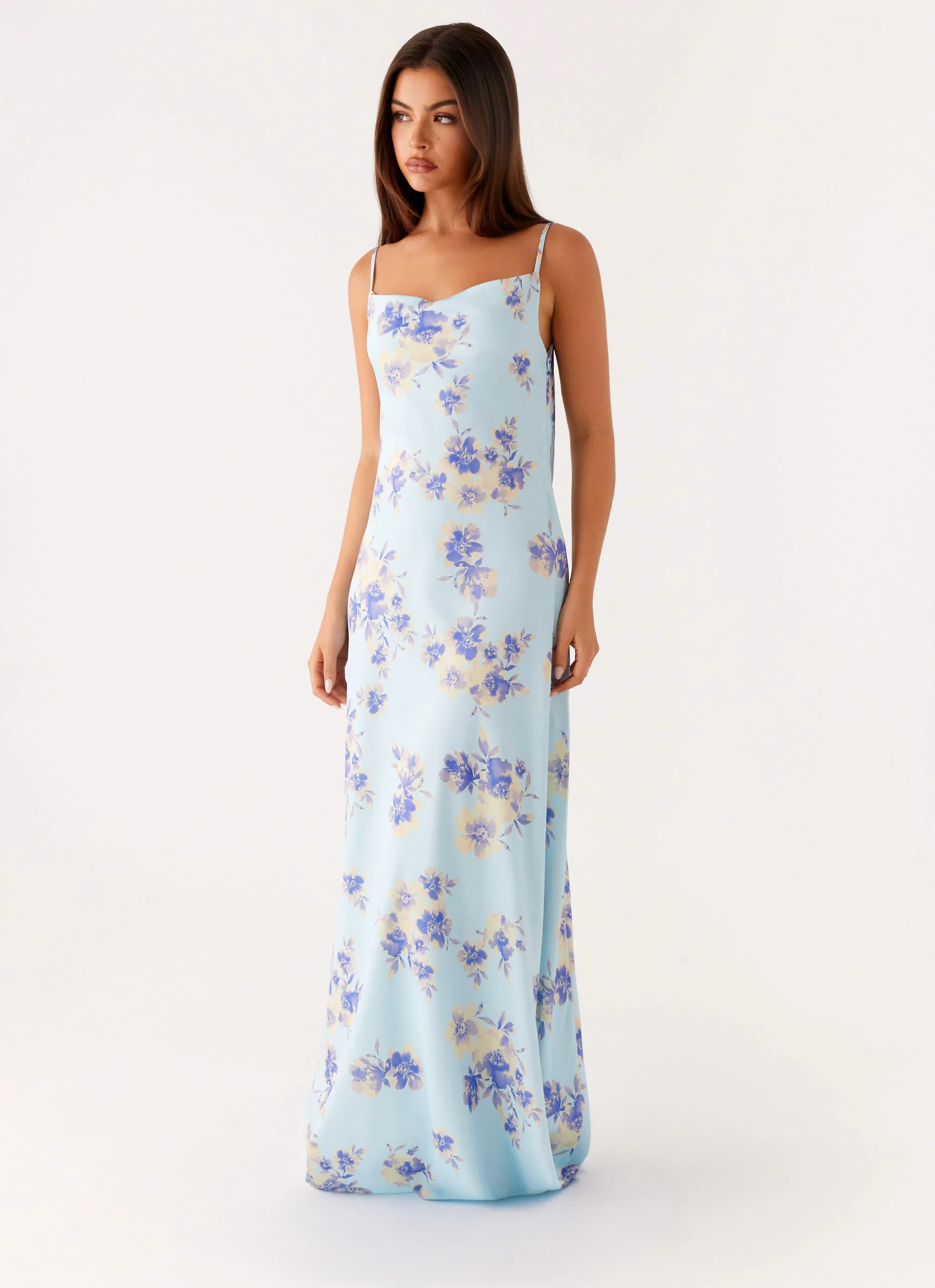 Liana Cowl Maxi Dress - Print