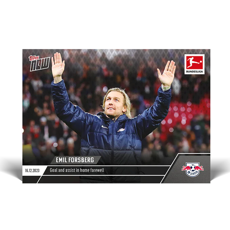 Topps UK - Emil Forsberg - Goal and assist in home farewell - Bundesliga TOPPS NOW® Card #90