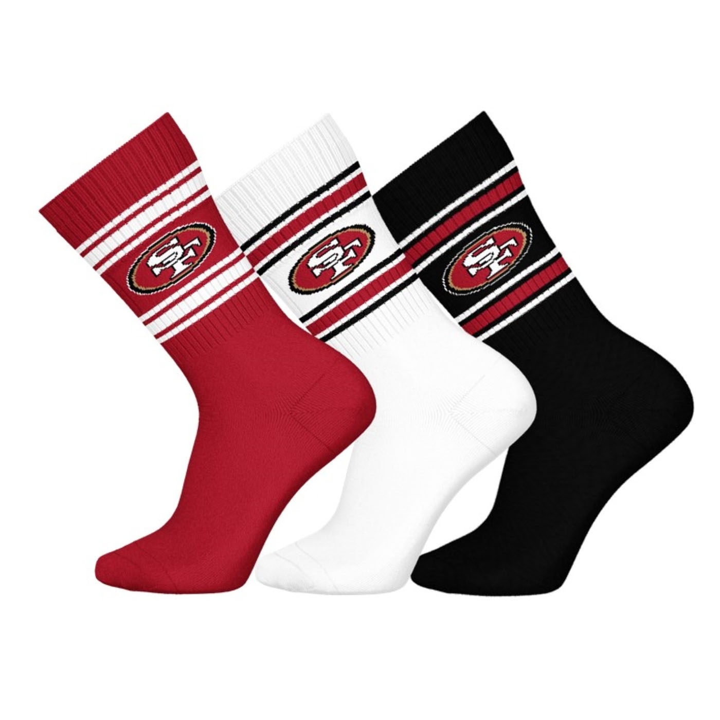 San Francisco 49ers Team Set NFL Crew Socks (3-Pack)