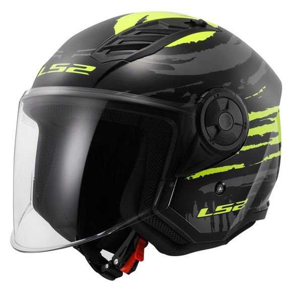 LS2 OF616 Open-Face Helmet - AIRFLOW II - Brush - Black / YellowRef: LS0998