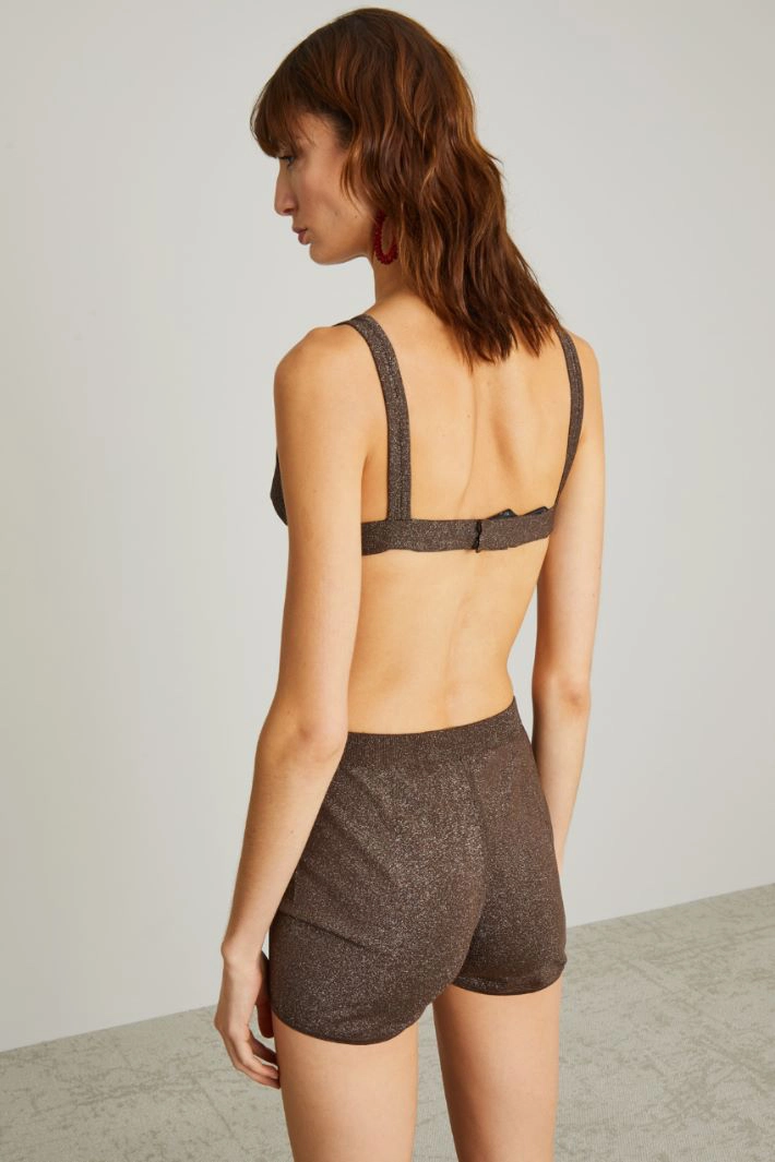 Triangle bra in viscose - BRONZE