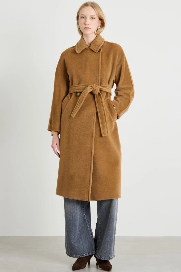 Belted coat - CAMEL
