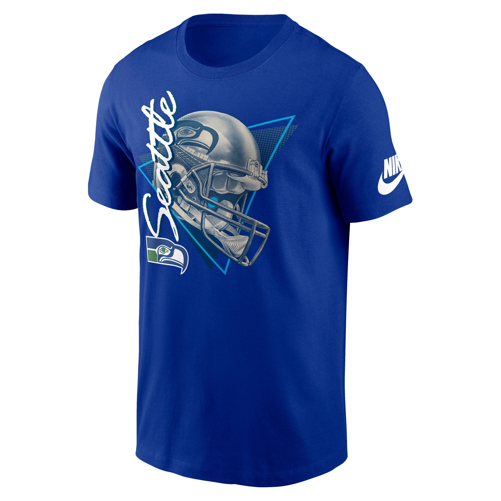 Seattle Seahawks Rewind Helmet Essential NFL T-Shirt Blue
