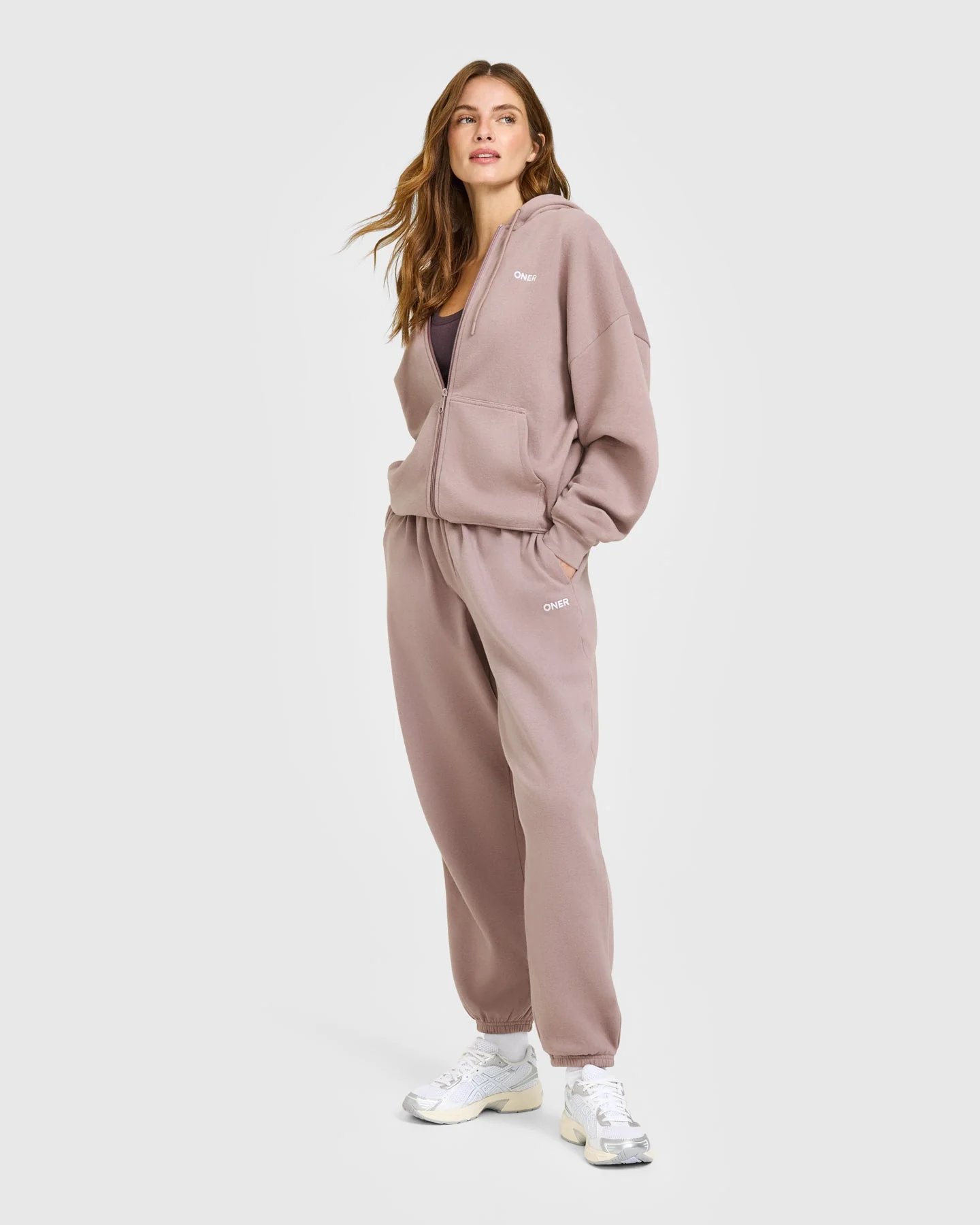 Mid Weight Relaxed Joggers | Dusty Purple