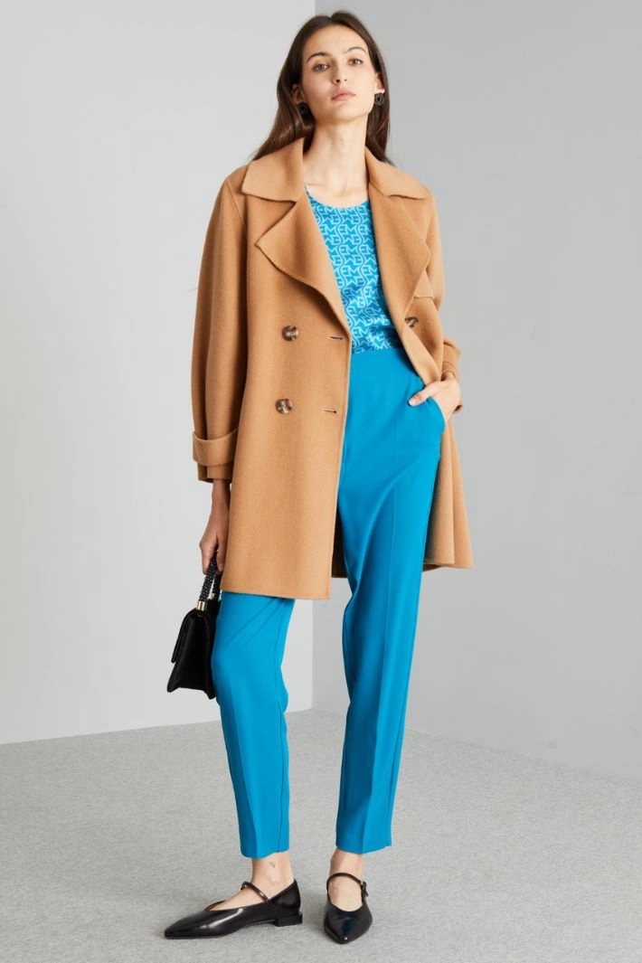 Double drap coat - CAMEL