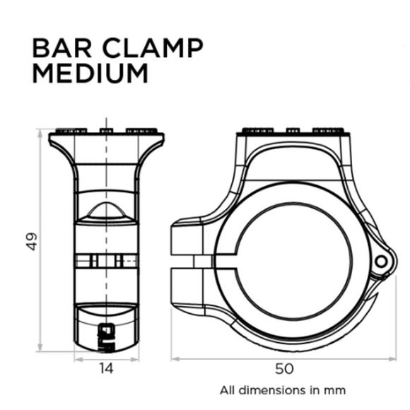 Smartphone Holder Quad Lock Qlp-360 Medium Base (Motorcycle) Universal - BlackRef: QDL0123 / 1118126