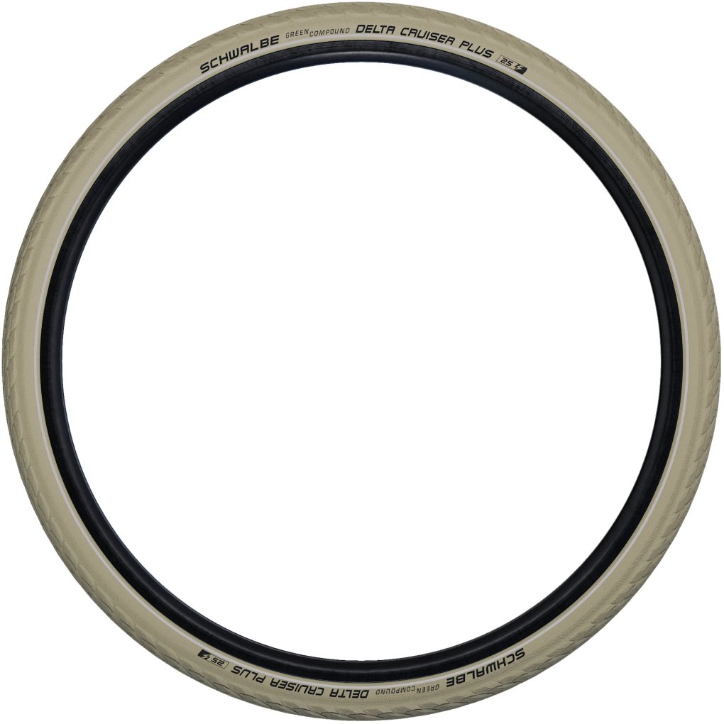 Schwalbe Delta Cruiser Plus Wire Bead Tire - Active | SBC | Puncture Guard - 26x1 3/8