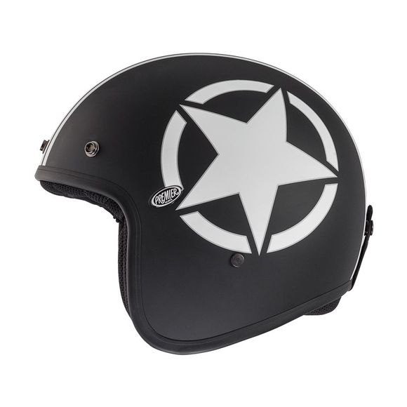 Premier JET CLASSIC STAR 9 BM Jet Helmet - Black / WhiteRef: PE0447