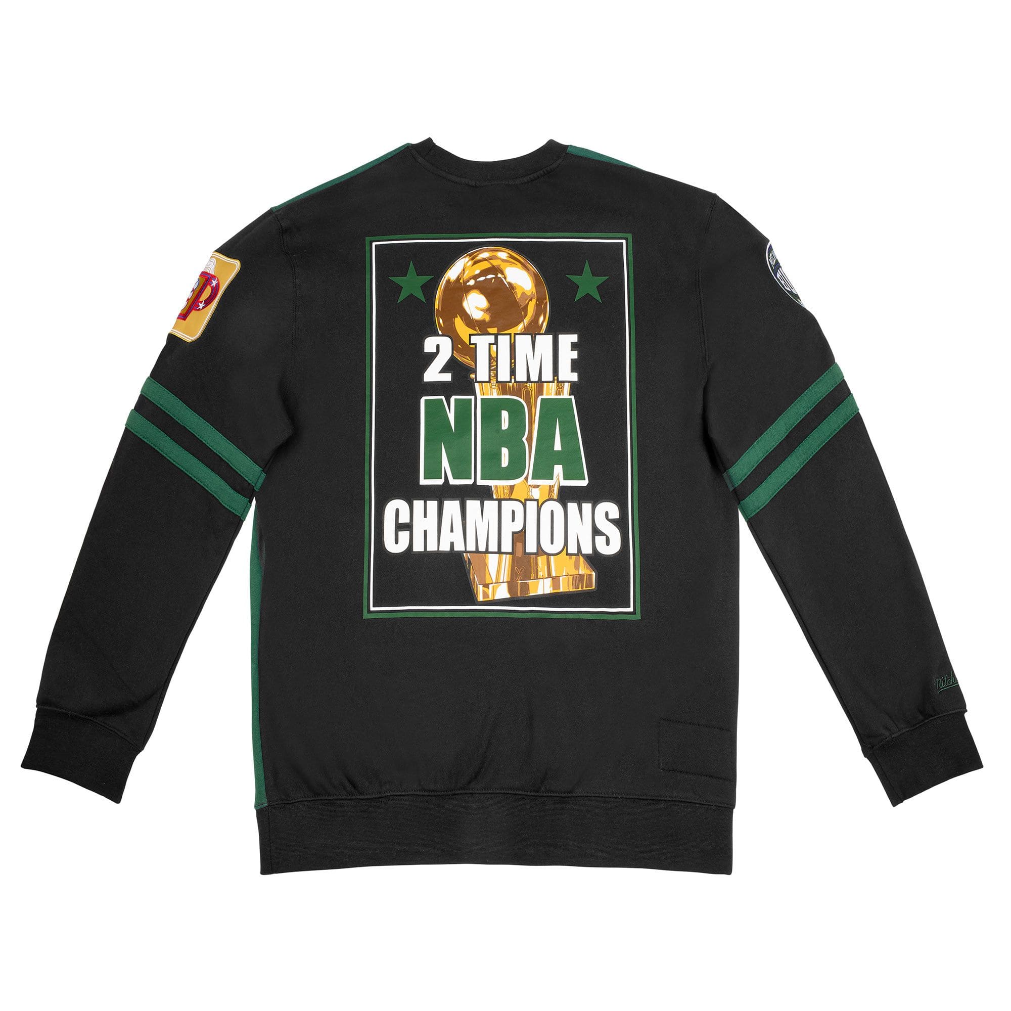 Milwaukee Bucks All Over 2.0 Mitchell & Ness NFL Crew Fleece Pullover