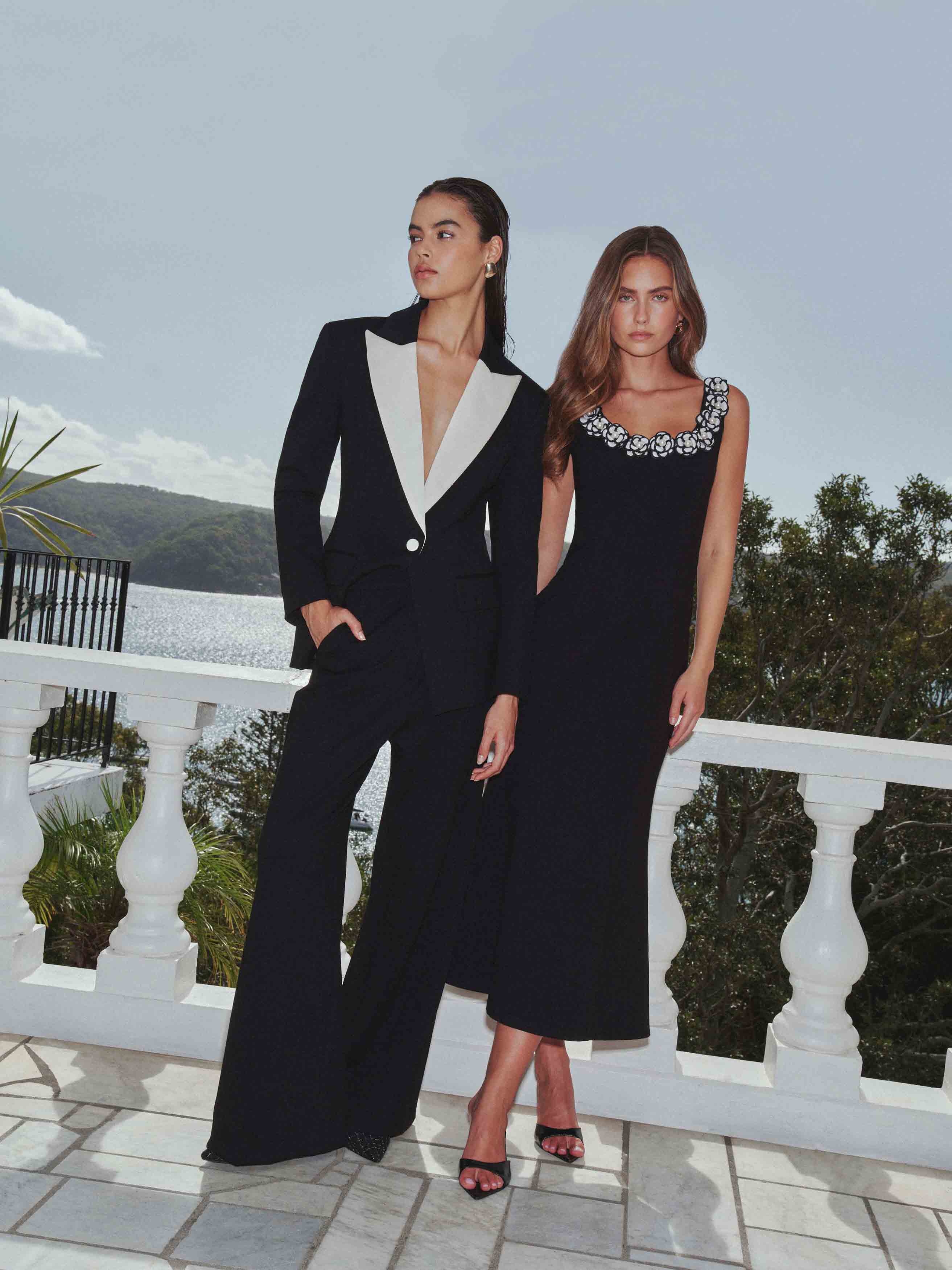 Leonie Wide Leg Pants In Black