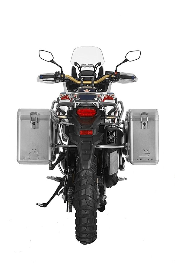 Touratech ZEGA Mundo 31/38 suitcase - Gray support included - AluminumRef: Trt01745A / 01-402-6130-0